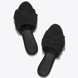Tory Burch Annabelle Suede Bow Slides